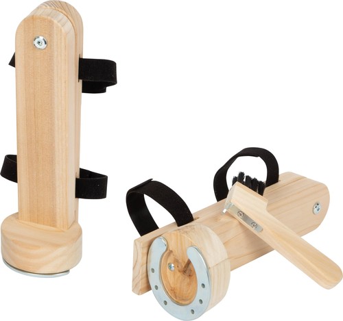 Pferdepflege set holz 2er - pferdepflege, 2er-set